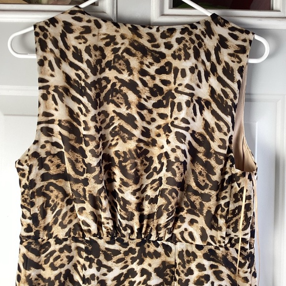 Rachel Zoe Beige /Tan animal print sleeveless maxi dress - Picture 7 of 7